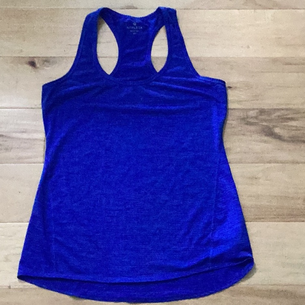 Athleta Blue Fitted Sleeveless Tank Top